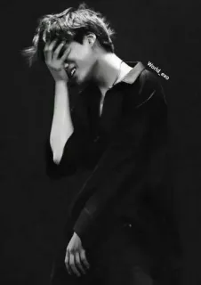 🌑 World_exo 肖像, 单色, 韩流, EXO, 偶像, 亚洲, 粉丝 telegram sticker
