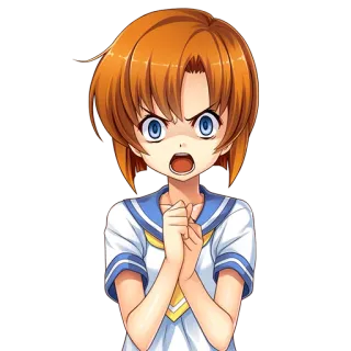 😠 animé, en colère, fille, uniforme scolaire, crier telegram sticker