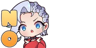 🚫 NO no, denial, anime style, chibi, cartoon telegram sticker