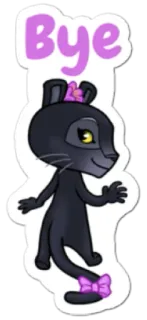 💢 Bye kartun, kucing, hewan, perpisahan, salam telegram sticker
