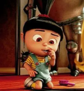 🧐 Agnes Despicable Me cartoon, cute, funny, movie character, animated telegram sticker