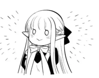 🙂 anime, manga, elf, chibi, cute, cartoon, character telegram sticker