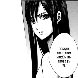 😒 PORQUE NO TENGO NINGÚN INTERÉS EN TI. Manga, Anime, Texte, Femme whatsapp sticker