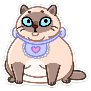 ☺️ кот, животное, мультфильм, милый, наклейка telegram sticker