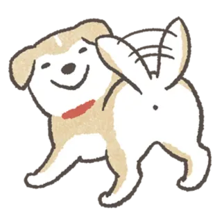 😁 개, 동물, 애완동물, 엉덩이, 귀여운 telegram sticker