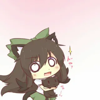 😳 ドヤー Anime, Süß, Mädchen, Chibi, Kawaii, Katzenmädchen telegram sticker