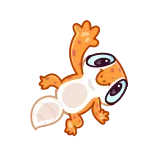 👋 การ์ตูน, ปลา, สีส้ม, สัตว์, สัตว์ทะเล telegram sticker