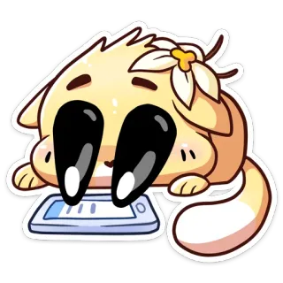 😳 dễ thương, động vật, hoa, mèo, kawaii, thiết bị kỹ thuật số telegram sticker