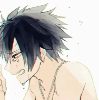🌻 anime, sad, crying, emotional, male, character telegram sticker
