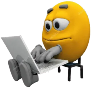 💻 Emoji, Computer, Laptop, Digitando, Lavorando, Seduto, Internet whatsapp sticker