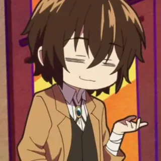 🧳 Osamu Dazai Bungou Stray Dogs Anime, Manga, Bungou Stray Dogs, Osamu Dazai, Dessin animé, Sticker telegram sticker