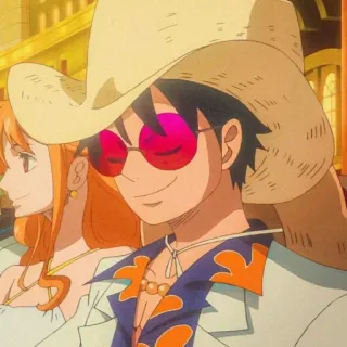 😌 Luffy One Piece Luffy, Anime, One Piece, Pirata, Desenho animado whatsapp sticker