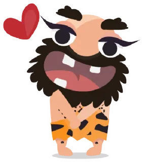 🥰 cartoon, heart, love, character, sticker telegram sticker
