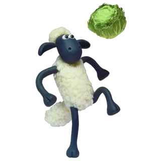 ⚽️ Shaun the Sheep pecora, shaun, cartone animato, cavolo, animazione in plastilina telegram sticker