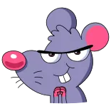 🤪 topo, cartone animato, animale, roditore, personaggio telegram sticker