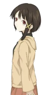 😐 anime girl, character, illustration, cartoon telegram sticker