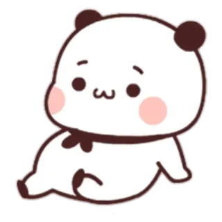 🍼 panda, cute, cartoon, sticker, kawaii, bear whatsapp sticker
