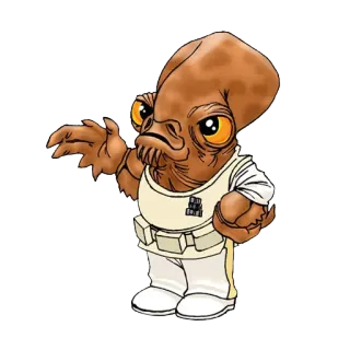 🐱 Admiral Ackbar Star Wars cartoon, admiral, ackbar, star wars, fish, officer telegram sticker