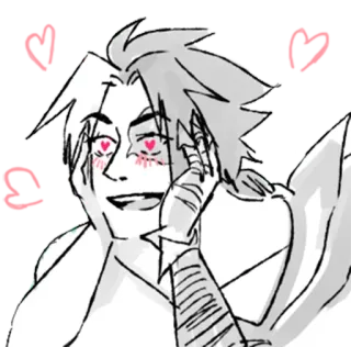 😍 อนิเมะ, หัวใจ, ความรัก, การ์ตูน, ภาพวาด telegram sticker