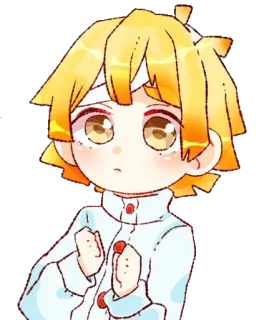 🍑 Zenitsu Agatsuma Demon Slayer Zenitsu Agatsuma, Demon Slayer, Anime, Manga, Personaggio, Cartone animato whatsapp sticker