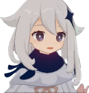 😧 Paimon Genshin Impact Anime, Genshin Impact, Paimon, Postać, Słodkie telegram sticker