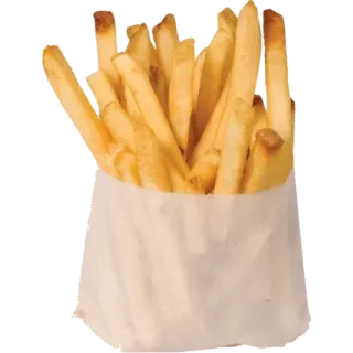🤩 french fries, food, snack, potato, junk food telegram sticker