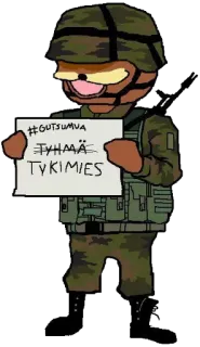 💣 #GUTSUMUA TYHMÄÄ TYKIMIES 군대, 군인, 핀란드, 육군, 만화 telegram sticker
