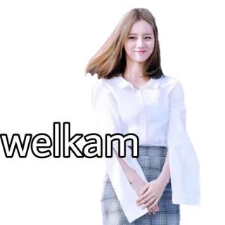 👋 welkam 韓国の女の子, 女性, ようこそ, 韓国, 女性 whatsapp sticker