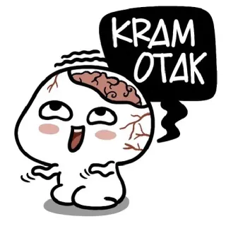 🤯 KRAM OTAK Dibujo animado, Expresión, Cerebro, Cabeza, Divertido, Mono telegram sticker