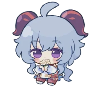 🌷 Ganyu Genshin Impact Anime, Chibi, Imut, Fanart, Genshin Impact, Ganyu telegram sticker