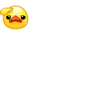 👍 canard, triste, emoji, oiseau, dessin animé telegram sticker