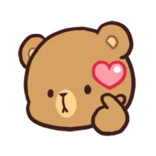 😘 bear, cartoon, heart, love, kawaii, cute telegram sticker