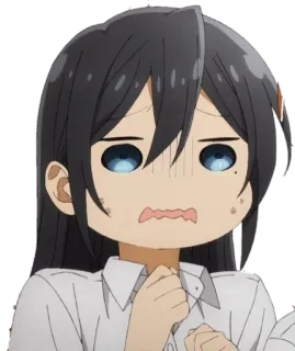 😥 anime, preocupado, chateado, expressão, mangá, desenho animado telegram sticker