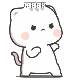 ➖ kat, boos, schattig, dier, sticker whatsapp sticker
