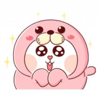 🐶 süß, kawaii, tier, glitzer, cartoon telegram sticker