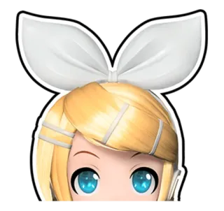👀 Rin Kagamine Anime, Vocaloid, Rin Kagamine, Charakter telegram sticker