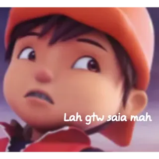 🙂 Lah gtw saia mah cartoon, expression, character, boy telegram sticker
