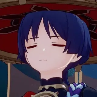 😌 Wanderer Genshin Impact アニメ, ゲーム, キャラクター, 原神, 放浪者 telegram sticker