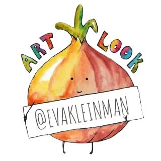 🧅 @EVAKLEINMAN zwiebel, kunst, blick, aquarell, evakleinman, essen telegram sticker