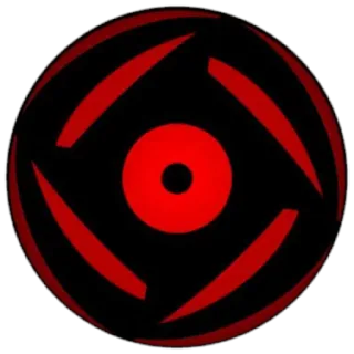 👀 глаз, красный, черный, круг, шаринган, мангекё telegram sticker
