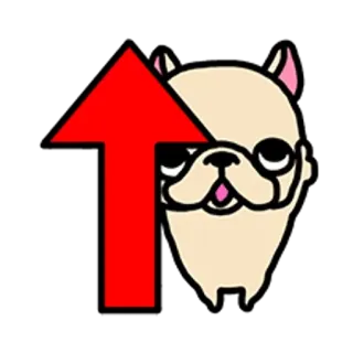 🐶 cane, freccia, voto positivo, occhiali, cartone animato, carino, animale telegram sticker