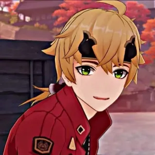 🍁 Thoma Genshin Impact 动漫, 游戏, 角色, 托马, 原神 telegram sticker
