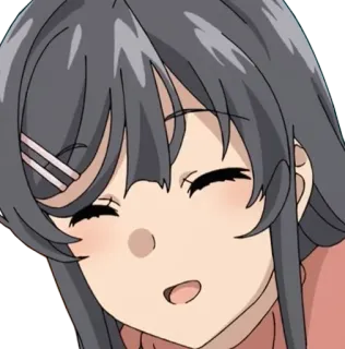 🥰 anime, cartoon, girl, smiling, character telegram sticker