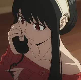 🌸 Yor Forger Spy x Family Anime, Yor Forger, Spy x Family, Femme, Dessin animé telegram sticker