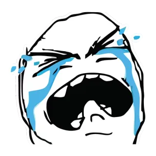 😫 Meme, pleurer, triste, larmes, Meme Internet telegram sticker