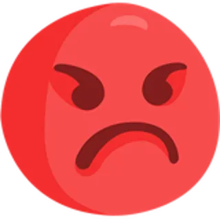 😡 zły, czerwony, emoji, sfrustrowany, zirytowany, twarz telegram sticker
