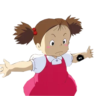 👐 Mei Kusakabe My Neighbor Totoro Anime, Mädchen, beschwingt, süß whatsapp sticker