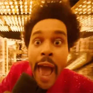 😳 The Weeknd singer, musician, entertainer, celebrity telegram sticker