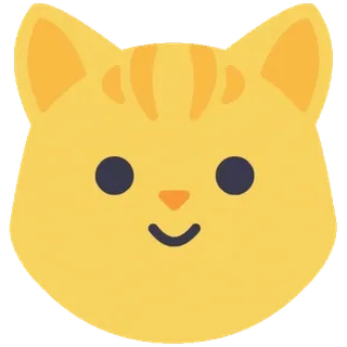😻 cat, kitten, animal, cute, face, yellow, emoji telegram sticker