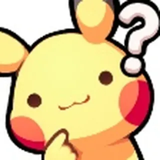❓ Pikachu pokemon, pikachu, pensando, domanda, cartone animato, adesivo telegram sticker